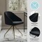 Martha Stewart Sora Upholstered Stationary Office Chair in Black/Polished Brass CH-222119-BK-GLD-MS - alternate 8